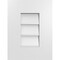 Ekena Millwork Vertical Surface Mount PVC Gable Vent: Non-Functional, w/ 3-1/2"W x 1"P Standard Frame, 12"W x 16"H GVPVE12X1601SN - alternate 1